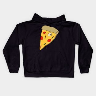 Pizza Slice with One Mushroom Kids Hoodie